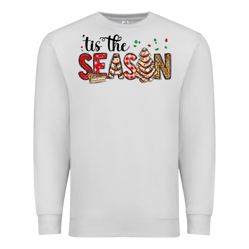 Tis The Season Christmas Debbie Cake Premium Sweatshirt by MaliasSmallBusiness | Teevron