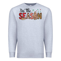 Heather Grey tis the season christmas debbie cake Premium Sweatshirt - MaliasSmallBusiness