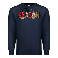 Navy tis the season christmas debbie cake Premium Sweatshirt - MaliasSmallBusiness