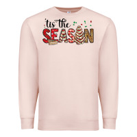 Pale Pink tis the season christmas debbie cake Premium Sweatshirt - MaliasSmallBusiness