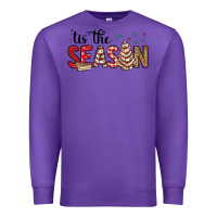 Purple tis the season christmas debbie cake Premium Sweatshirt - MaliasSmallBusiness