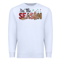 White tis the season christmas debbie cake Premium Sweatshirt - MaliasSmallBusiness