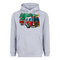 Christmas Fire Truck Heavyweight Hoodie | Teevron