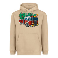 Mushroom christmas fire truck Heavyweight Hoodie - MaliasSmallBusiness