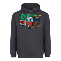 Smoke christmas fire truck Heavyweight Hoodie - MaliasSmallBusiness