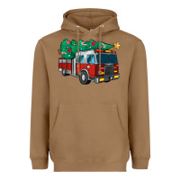 Toasted Coconut christmas fire truck Heavyweight Hoodie - MaliasSmallBusiness
