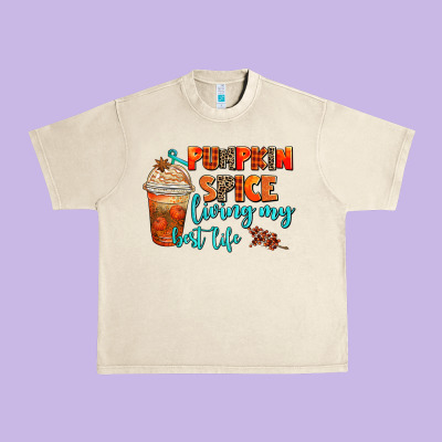 Pumpkin Spice Living My Best Life Urban Heavy Tee Designed By Adodesignshop
