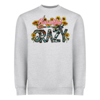 Heather Grey beautiful crazy Heavyweight Sweatshirt - CowhideDigitalArt