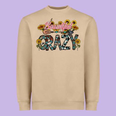 Beautiful Crazy Heavyweight Sweatshirt Designed By Cowhidedigitalart