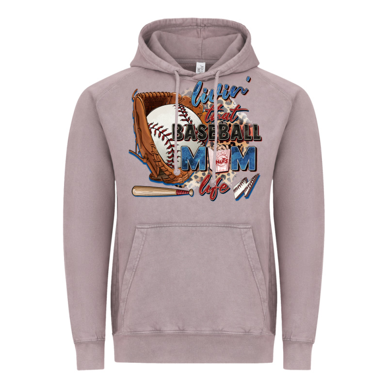 Livin' That Baseball Mom Life Vintage Hoodie by Zillion Design Studio | Teevron