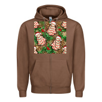 Chestnut Christmas tree cakes Zipper Hoodie - NancyCooperArtShop