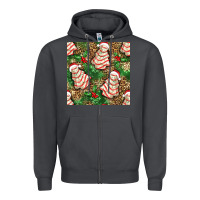 Smoke Christmas tree cakes Zipper Hoodie - NancyCooperArtShop