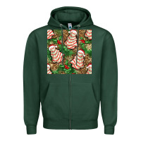 Sports Green Christmas tree cakes Zipper Hoodie - NancyCooperArtShop