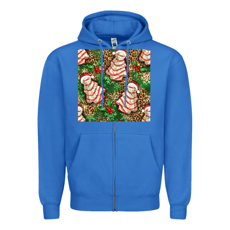 Christmas Tree Cakes Zipper Hoodie by NancyCooperArtShop | Teevron