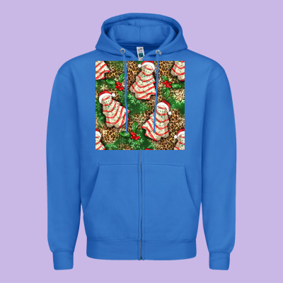 Christmas Tree Cakes Zipper Hoodie Designed By Nancycooperartshop