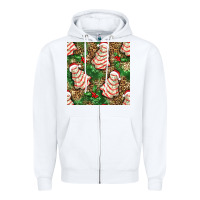 White Christmas tree cakes Zipper Hoodie - NancyCooperArtShop