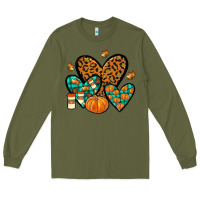Army Green love fall Long Sleeve Tee - JahusDesignShop