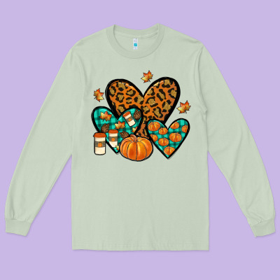 Love Fall Long Sleeve Tee Designed By Jahusdesignshop