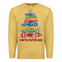 Antique Gold crayons tree christmas Premium Sweatshirt - MaliasSmallBusiness