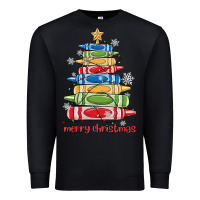 Black crayons tree christmas Premium Sweatshirt - MaliasSmallBusiness