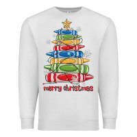 Oatmeal Heather crayons tree christmas Premium Sweatshirt - MaliasSmallBusiness