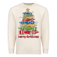 Sandshell crayons tree christmas Premium Sweatshirt - MaliasSmallBusiness