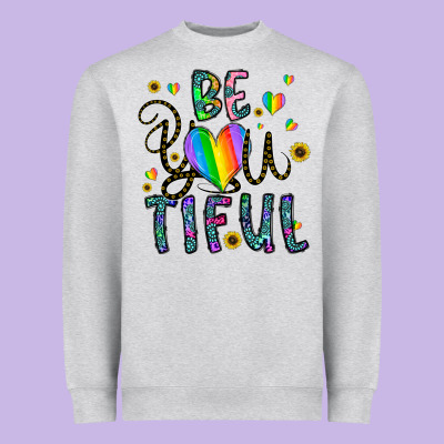 Be You Tiful Heavyweight Sweatshirt Designed By Cowhidedigitalart