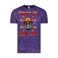 Cloud Purple firefighter face mask with axes Vintage Tee - HRA Design Shop