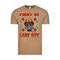 Vintage Coffee firefighter face mask with axes Vintage Tee - HRA Design Shop