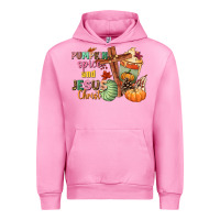 Fuchsia Pink Pumpkin spice and Jesus christ Urban Hoodie - NancyCooperArtShop