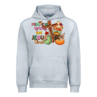 Heather Grey Pumpkin spice and Jesus christ Urban Hoodie - NancyCooperArtShop