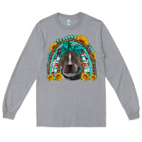 Heather Grey western pitbull rainbow Long Sleeve Tee - Artiststas
