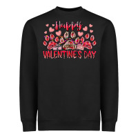 Black happy valentines day dog pet Heavyweight Sweatshirt - RacoonDesign