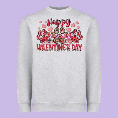 Happy Valentines Day Dog Pet Heavyweight Sweatshirt Designed By Racoondesign