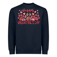 Navy happy valentines day dog pet Heavyweight Sweatshirt - RacoonDesign