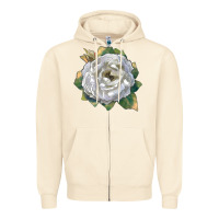 Sandshell pillow fight rose Zipper Hoodie - LillyAllenDesigns