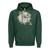 Sports Green pillow fight rose Zipper Hoodie - LillyAllenDesigns