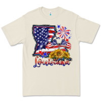 Bone 4th of july  louisiana map Premium Tee - BarkalooDesign