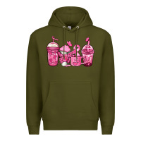 Army Green breast cancer coffee Premium Hoodie - Jasminsmagicworld