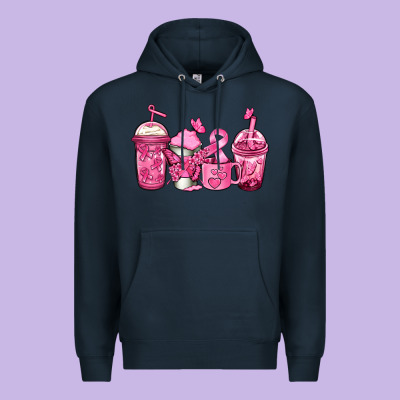 Breast Cancer Coffee Premium Hoodie Designed By Jasminsmagicworld