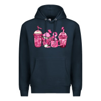 Navy breast cancer coffee Premium Hoodie - Jasminsmagicworld