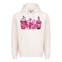 Pale Pink breast cancer coffee Premium Hoodie - Jasminsmagicworld