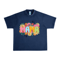 Navy floral mama Urban Heavy Tee - JahusDesignShop