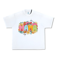 White floral mama Urban Heavy Tee - JahusDesignShop