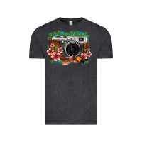 Vintage Black floral lotus leaf film roll vintage camera Vintage Tee - FaDigitalArtStudio