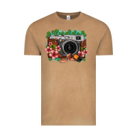 Vintage Camel floral lotus leaf film roll vintage camera Vintage Tee - FaDigitalArtStudio