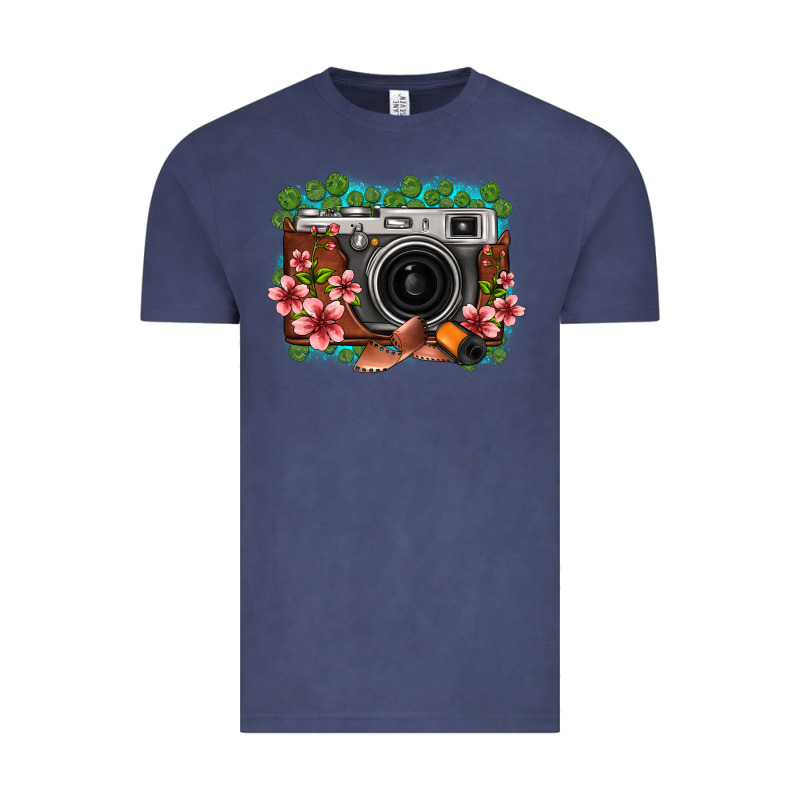Floral Lotus Leaf Film Roll Vintage Camera Vintage Tee by FaDigitalArtStudio | Teevron