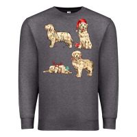 Charcoal Heather christmas dogs Premium Sweatshirt - MaliasSmallBusiness