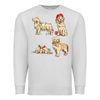 Dove Grey christmas dogs Premium Sweatshirt - MaliasSmallBusiness
