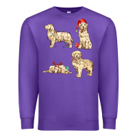 Purple christmas dogs Premium Sweatshirt - MaliasSmallBusiness